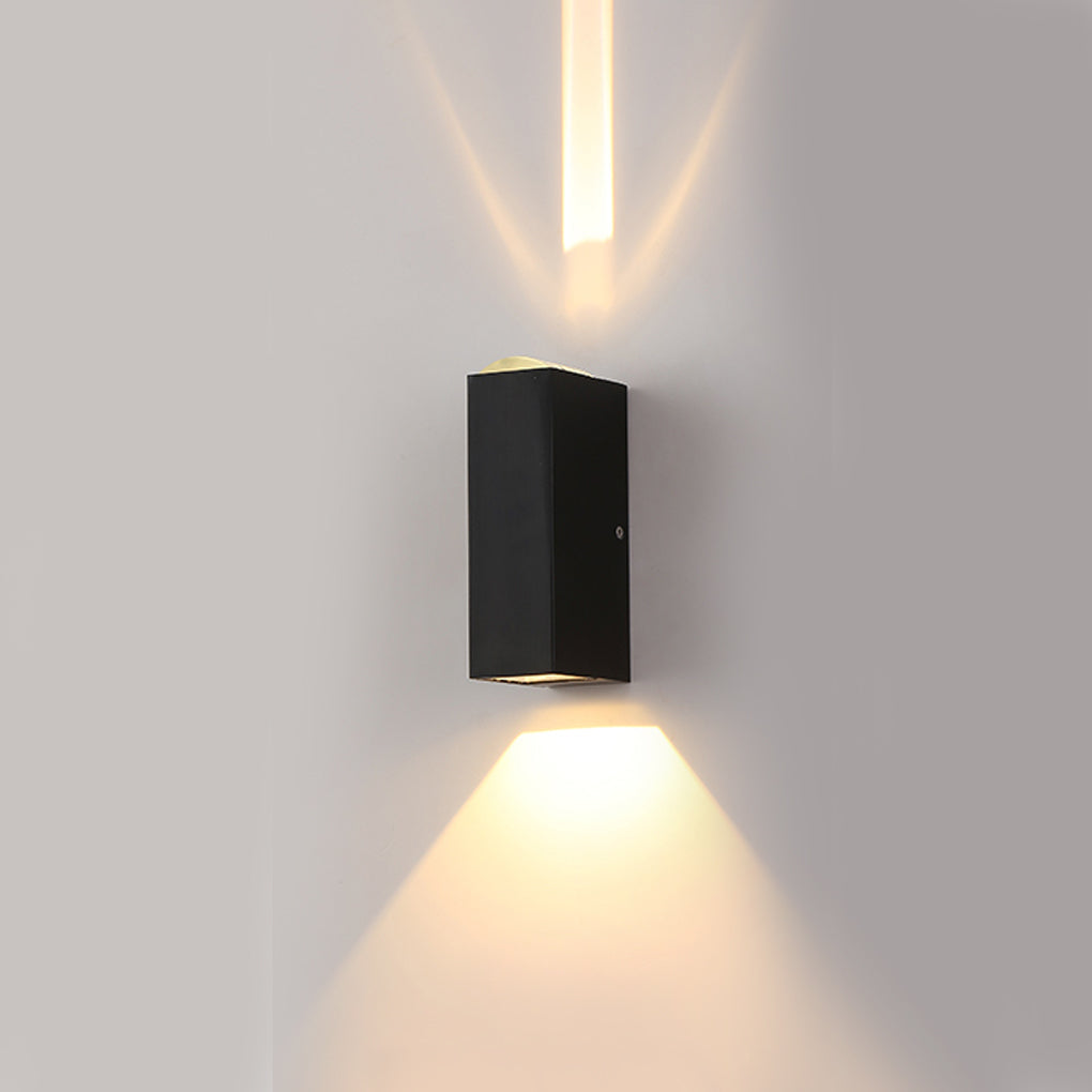 Narrow-Beam LED Outdoor Wall Sconce, 10W Up-and-Down Light — Asymmetrical