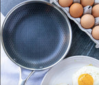 SacredHut | Premium Stainless Steel Frying Pan with Non-Stick Pixel Technology – Perfect for Healthy Frying