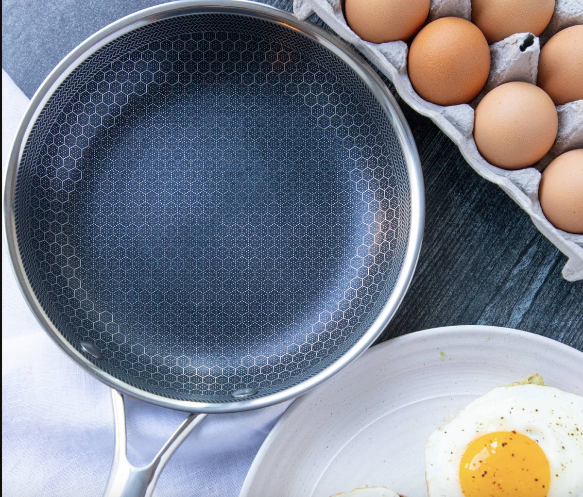 SacredHut | Premium Stainless Steel Frying Pan with Non-Stick Pixel Technology – Perfect for Healthy Frying