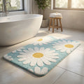 Daisy Bath Mat, Plush Absorbent Rug with Non-Slip Backing - product view 4