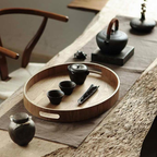 SacredHut | Slim, round serving trays made of wood