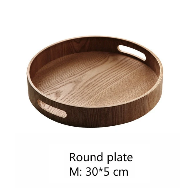 SacredHut | Slim, round serving trays made of wood
