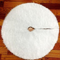 White Faux Fur Christmas Tree Skirt, 31–59 Inch Diameters - product view 1
