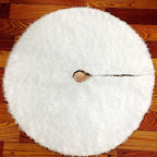 White Faux Fur Christmas Tree Skirt, 31–59 Inch Diameters - product view 1