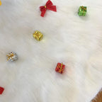 White Faux Fur Christmas Tree Skirt, 31–59 Inch Diameters - product view 3
