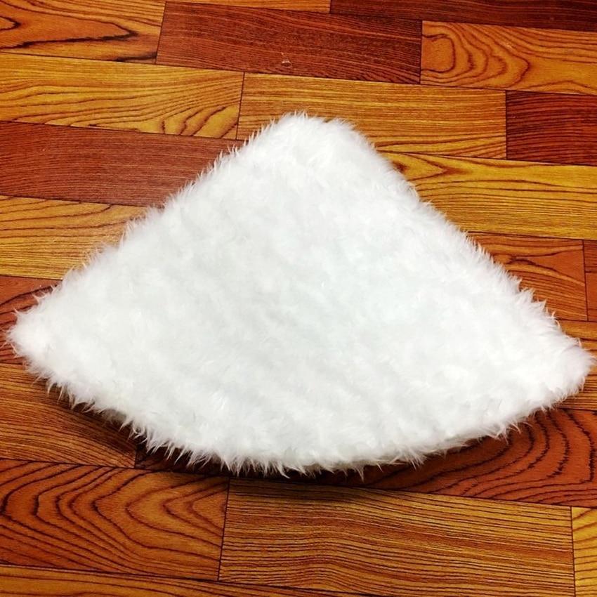 White Faux Fur Christmas Tree Skirt, 31–59 Inch Diameters - product view 6