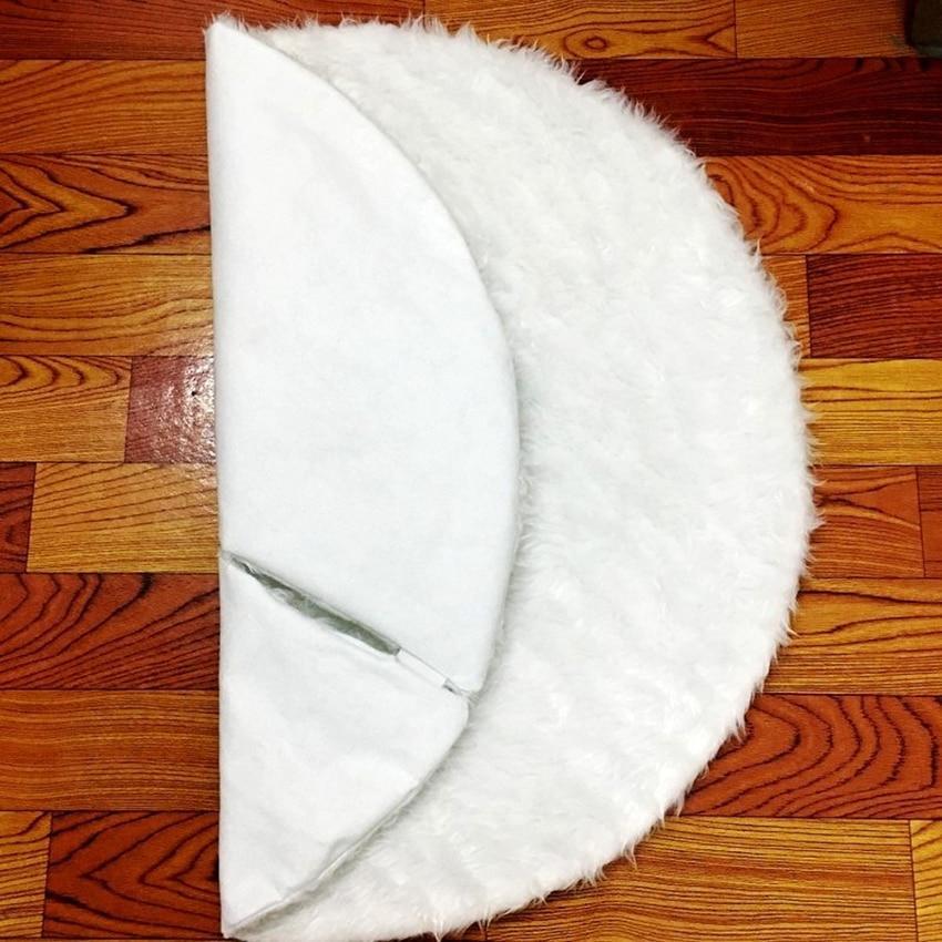 White Faux Fur Christmas Tree Skirt, 31–59 Inch Diameters - product view 5