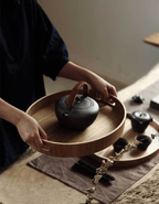 SacredHut | Slim, round serving trays made of wood