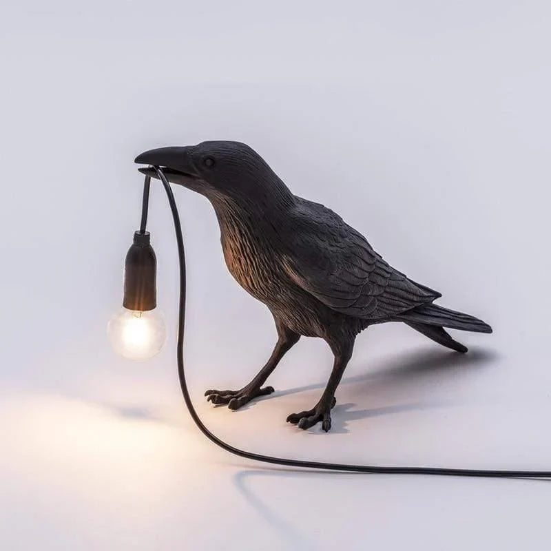 Raven Bird Lamp, Gothic Resin Accent Light with US Plug - product view 1