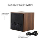 SacredHut | LED alarm clock in wooden cube shape