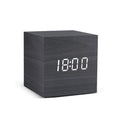 SacredHut | LED alarm clock in wooden cube shape