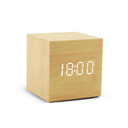 SacredHut | LED alarm clock in wooden cube shape