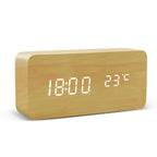 SacredHut | LED alarm clock in wooden cube shape