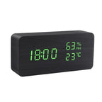 SacredHut | LED alarm clock in wooden cube shape