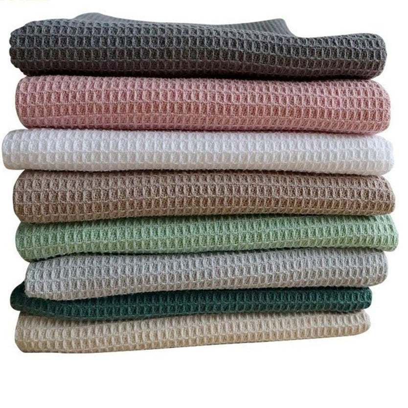 SacredHut | Waffle Fabric Cotton Kitchen Towel Set (Set of 2)