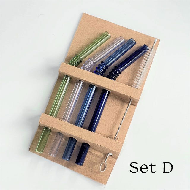 SacredHut | Glass straw - Set of 4