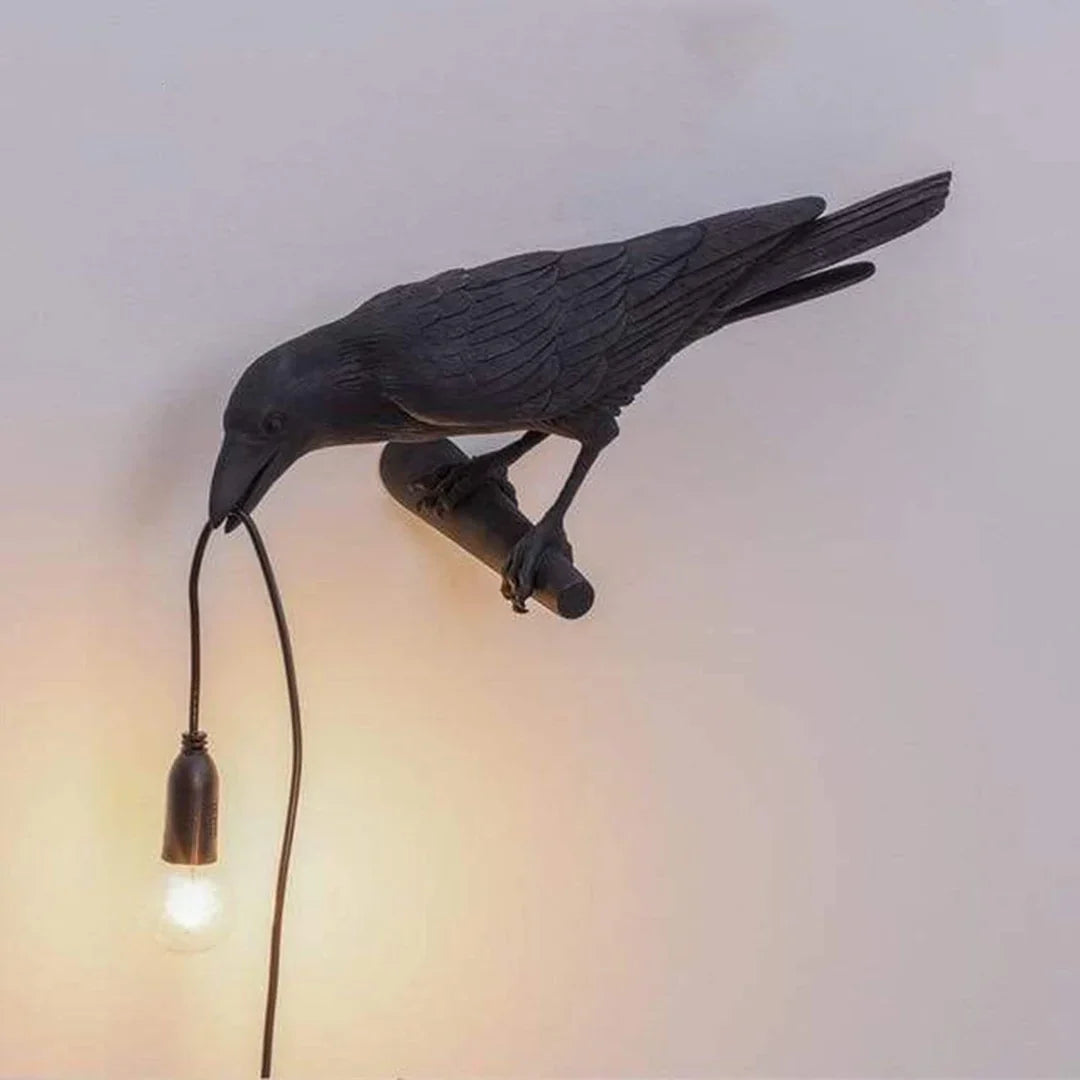 Raven Bird Lamp, Gothic Resin Accent Light with US Plug - product view 16
