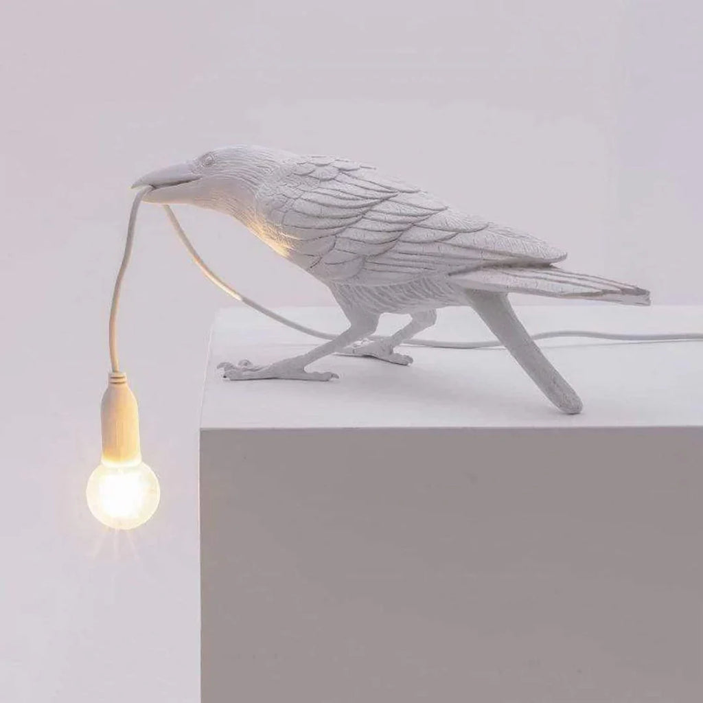 Raven Bird Lamp, Gothic Resin Accent Light with US Plug - product view 12