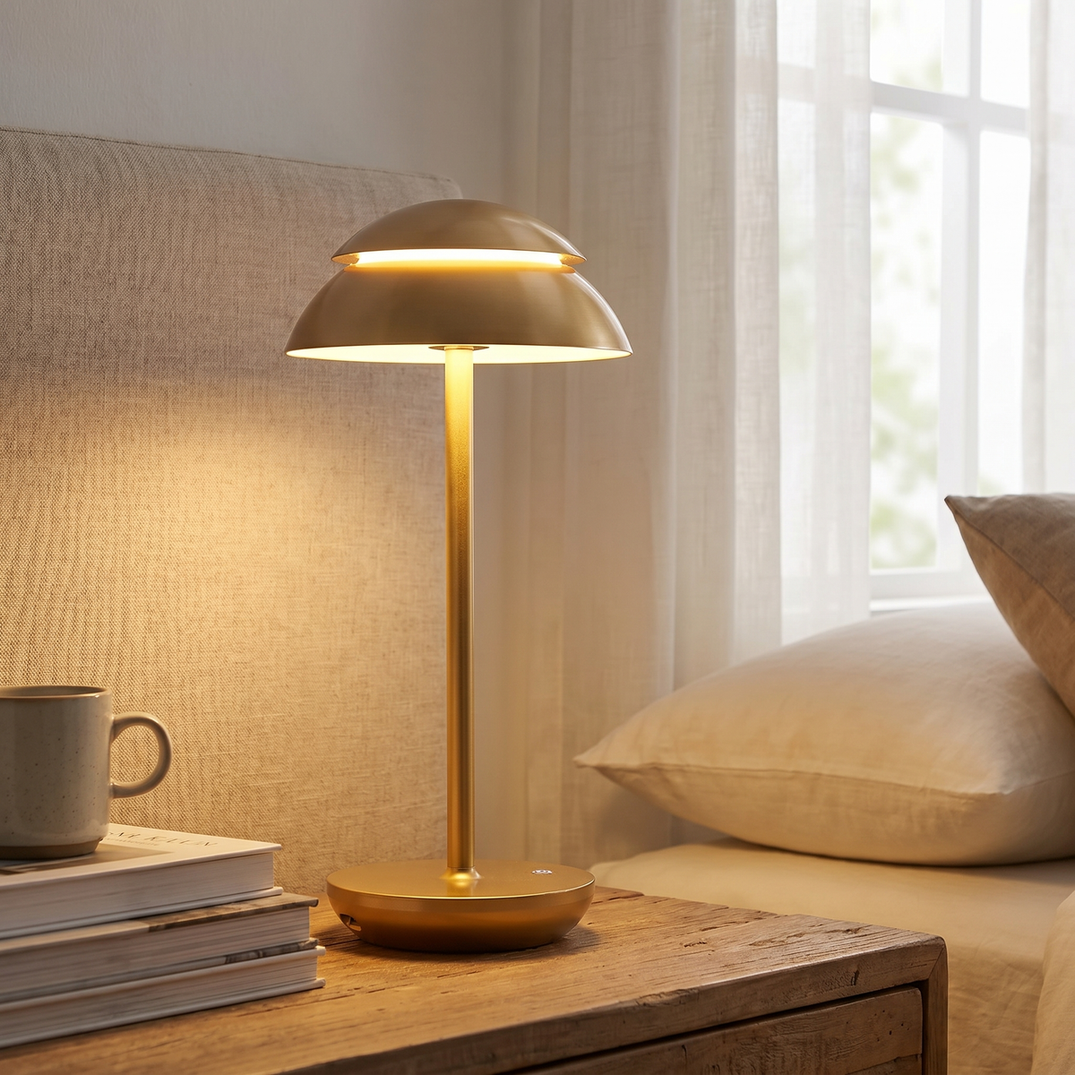 Rechargeable Cordless Table Lamp — Gold