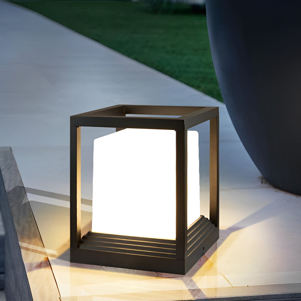 Square Garden Pedestal Light, Solar or Hardwired LED, IP54 — product view 17