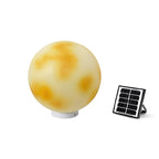 Moon Globe Outdoor Pillar Light, 8 or 12 Inch, Solar or Wired — Solar, 8''