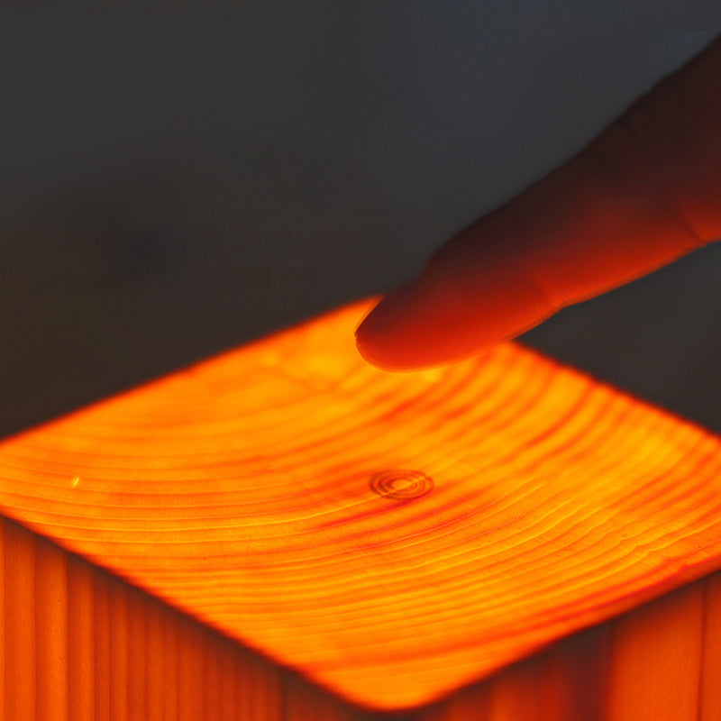 Wood LED Table Lamp, Rechargeable Touch-Control Bedside Light — product view 14