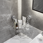 Suction Cup Bathroom Wall Organizer, Clear Storage Shelf - product view 1