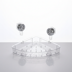 Suction Cup Bathroom Wall Organizer, Clear Storage Shelf - product view 2