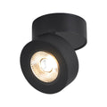Adjustable LED Surface-Mount Spotlight, 7W Rotating Ceiling Light — Black, Warm White; Black, Neutral White
