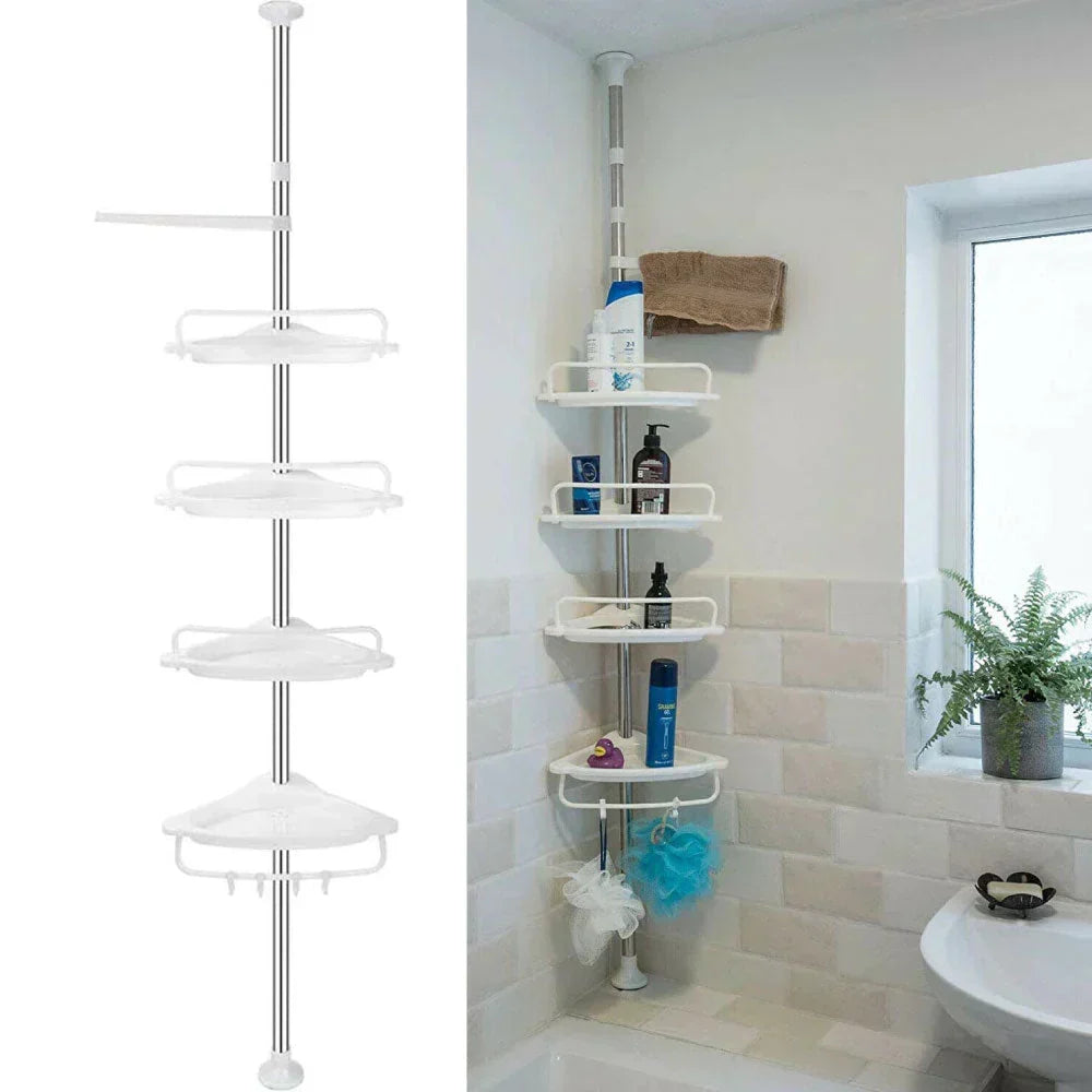 Telescopic Corner Shower Caddy with 4 Adjustable Shelves - product view 1