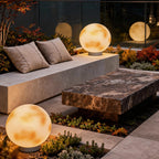 Moon Globe Outdoor Pillar Light, 8 or 12 Inch, Solar or Wired — product view 6