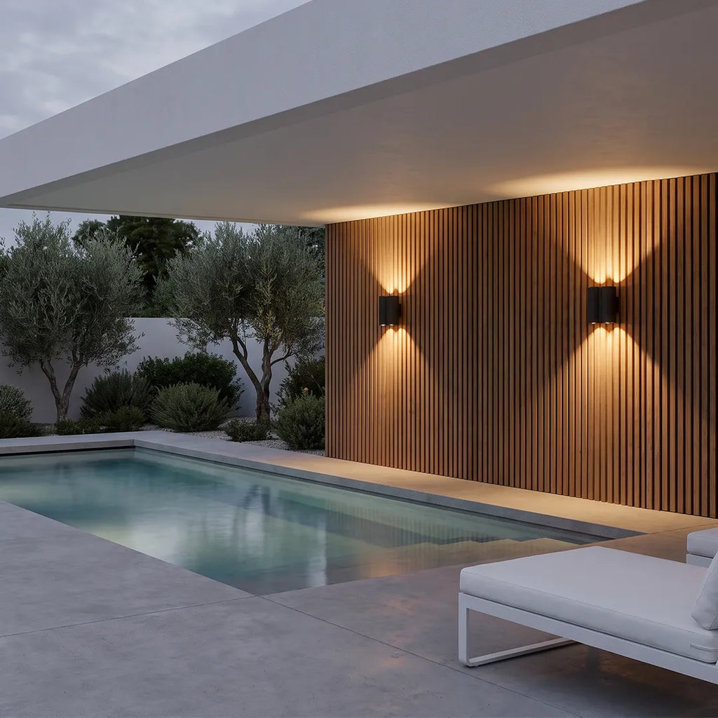 Wave LED Outdoor Wall Light, Up-and-Down Lighting, IP65 — product view 3