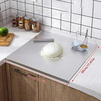 SacredHut | High-quality cutting board made of stainless steel with edge – ideal for homemade pizza, pastries, and more!