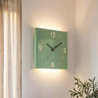 Square LED Wall Clock, Silent Backlit Clock with USB Charging — product view 5