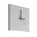 Square LED Wall Clock, Silent Backlit Clock with USB Charging — White, Single Sided