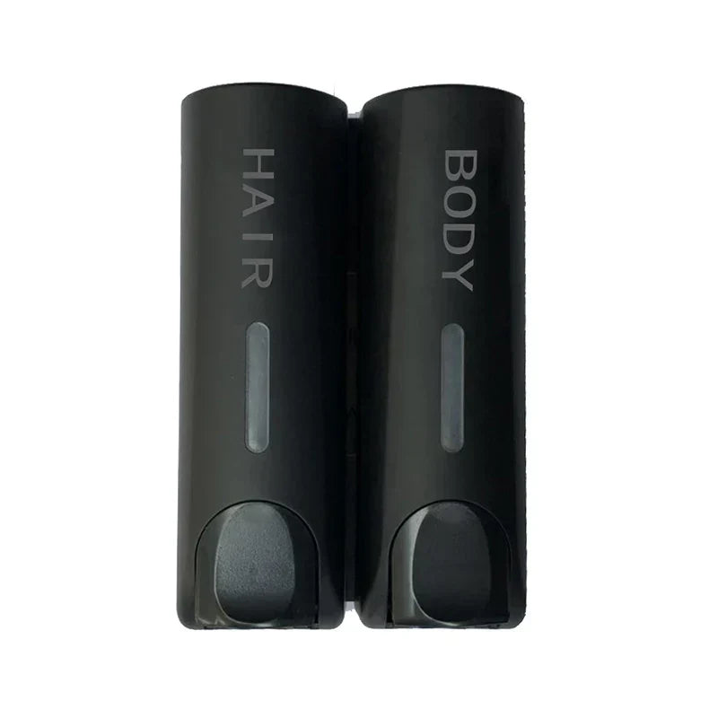 Wall-Mounted Shower Soap Dispenser, 1–3 Chambers - Black, 2