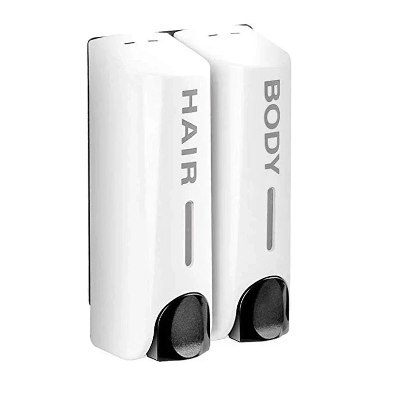 Wall-Mounted Shower Soap Dispenser, 1–3 Chambers - White, 2