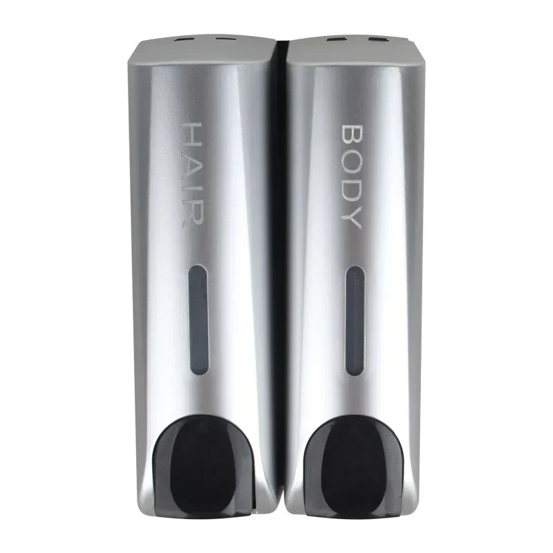 Wall-Mounted Shower Soap Dispenser, 1–3 Chambers - Silver, 2