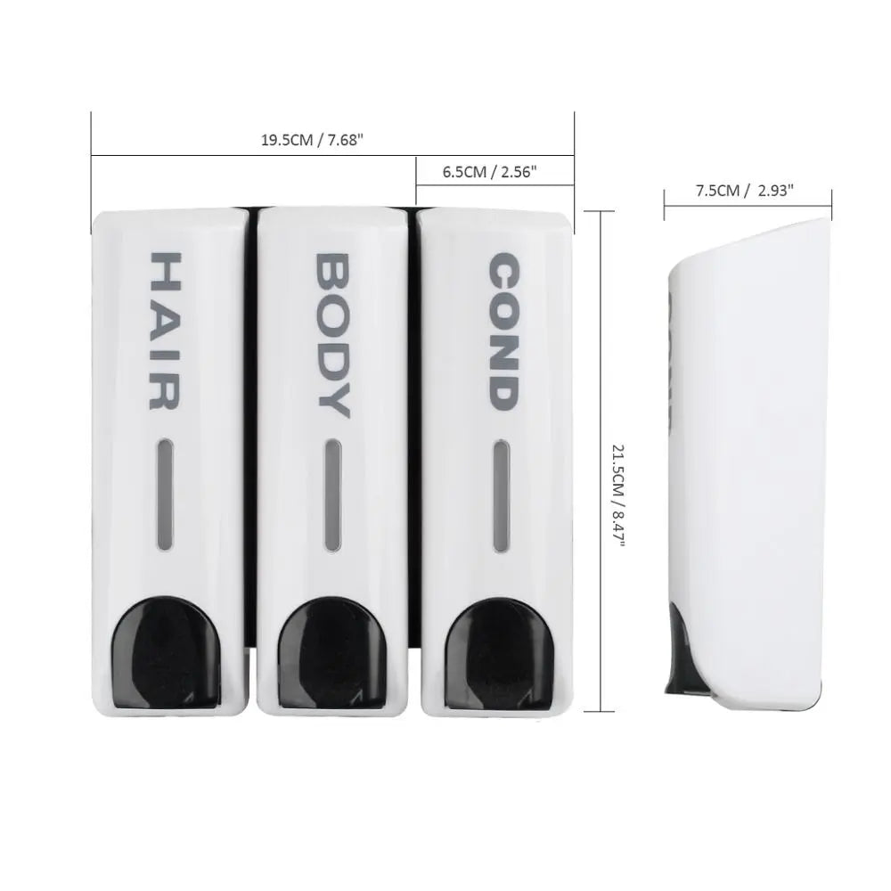 Wall-Mounted Shower Soap Dispenser, 1–3 Chambers - product view 23