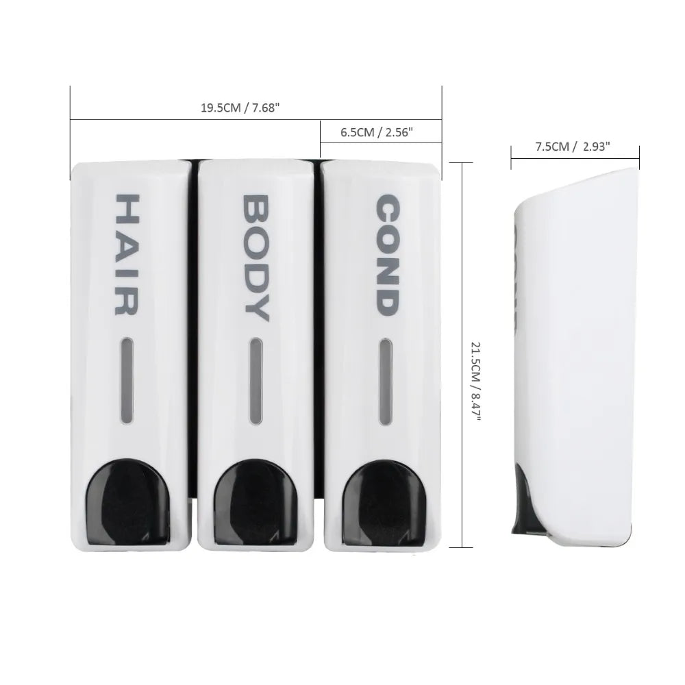Wall-Mounted Shower Soap Dispenser, 1–3 Chambers - product view 25